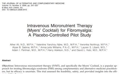 Intravenous Micronutrient Therapy (Myers’ Cocktail) for Fibromyalgia