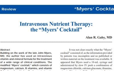 Intravenous nutrient therapy: the “Myers’ cocktail”